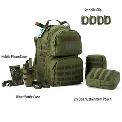 Military US Surplus Molle II Medium Rucksack with 2X Sustainment Pouch,Army Tactical Backpack YKK Zipper and UTX