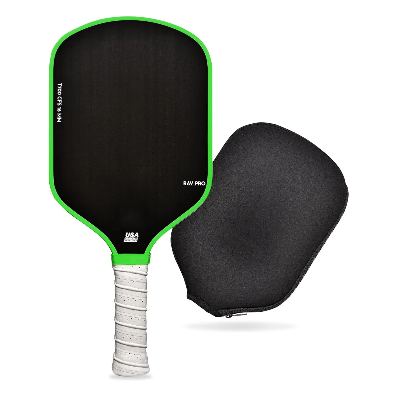 USAPA PRO Pickleball Paddle 16mm Toray T700 Raw Carbon Fiber CFS Excellent GRIT Roughness Texture expands Large Sweet