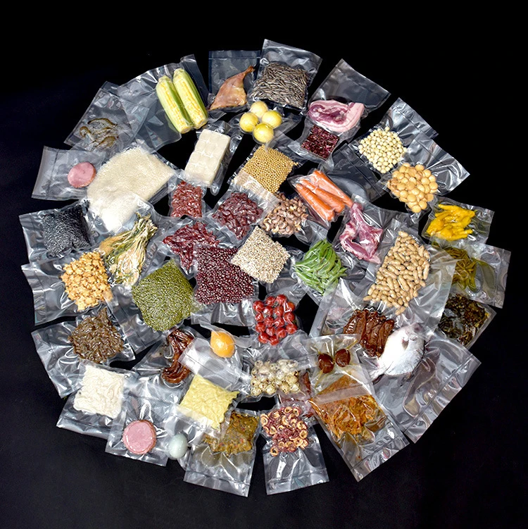 Retort 3 Side Freezer Sealer Vaccum PE Transparent Clear Storage Packing Printed Pouch Custom Packaging Plastic Vacuum Bag Food