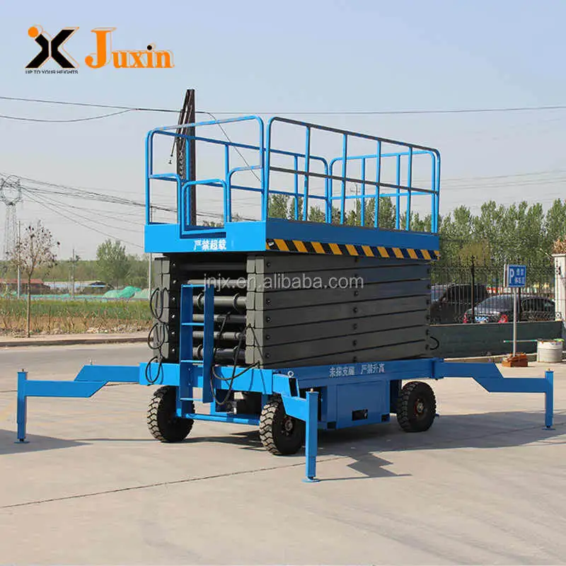 Mobile scissor loading and unloading console climbing ladder hydraulic lifting machinery electric scissor freight elevator