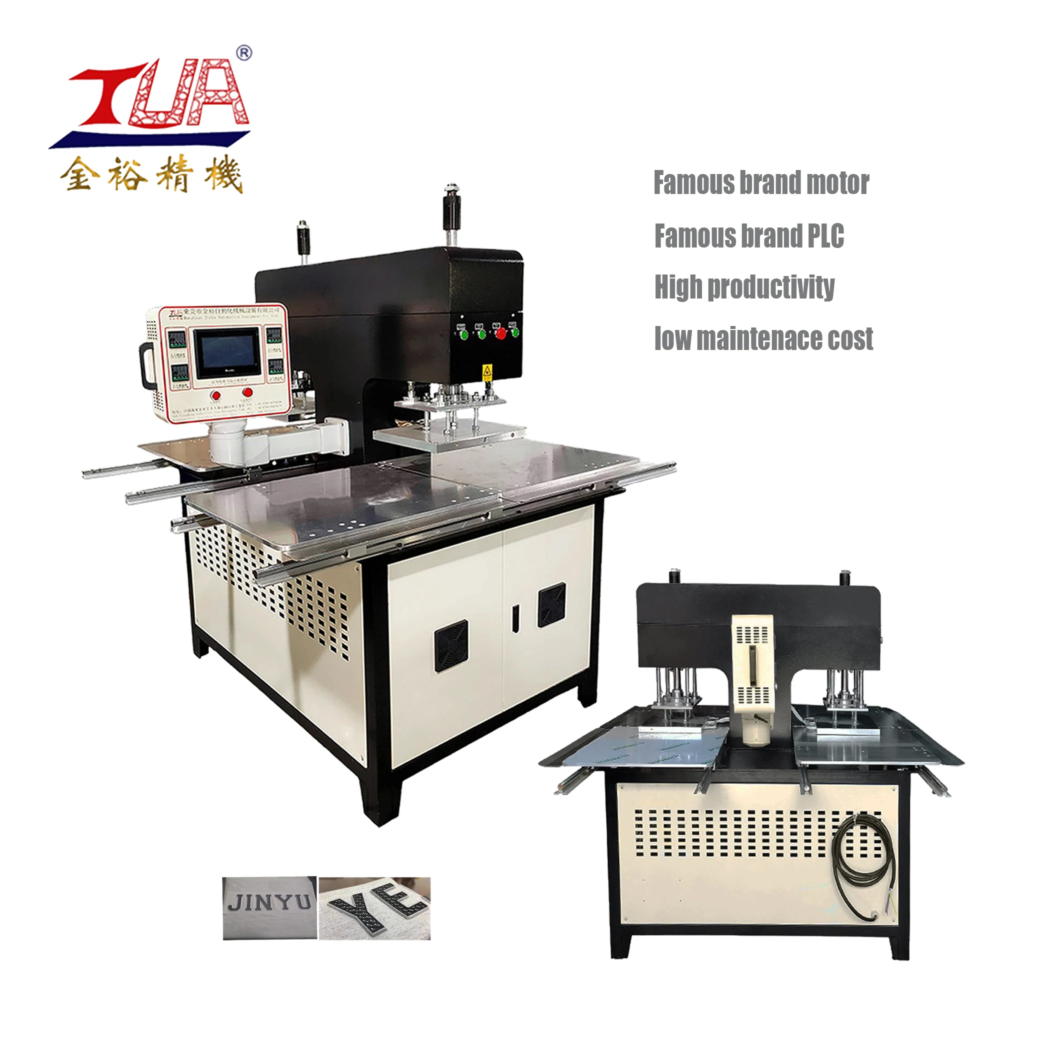 Silicone rubber plastic 3D embossing machine for garment sticker labels printing