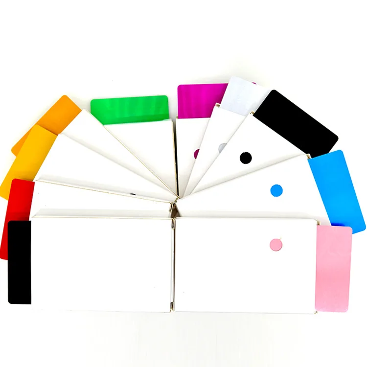 Multicolor Custom Design Logo 86*54*0.45mm Number Laser UV Printing Aluminum Business Card Metal blank 3d Business Card Blank