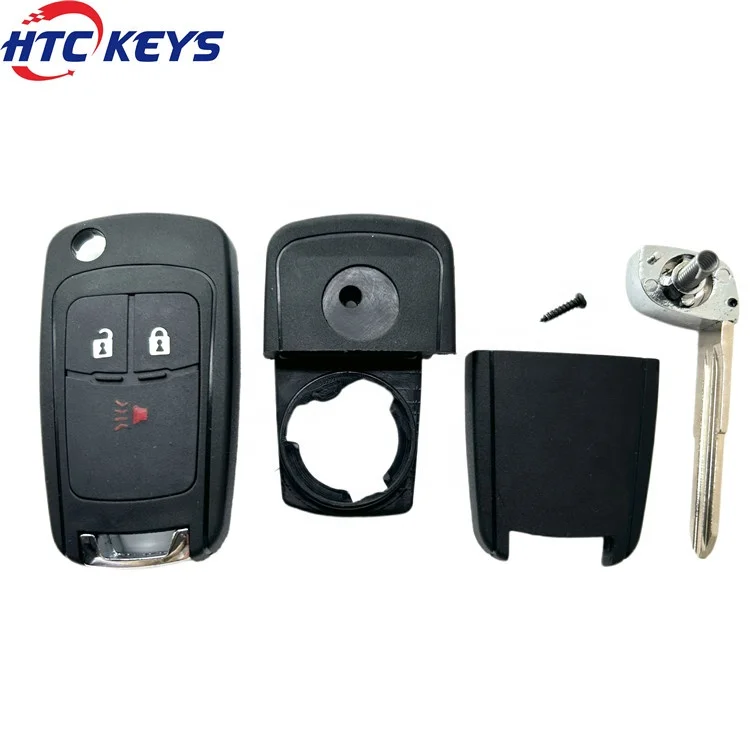 Smart remote car key shell auto key blank flip folding case for C-hevrolet Cruze Spark