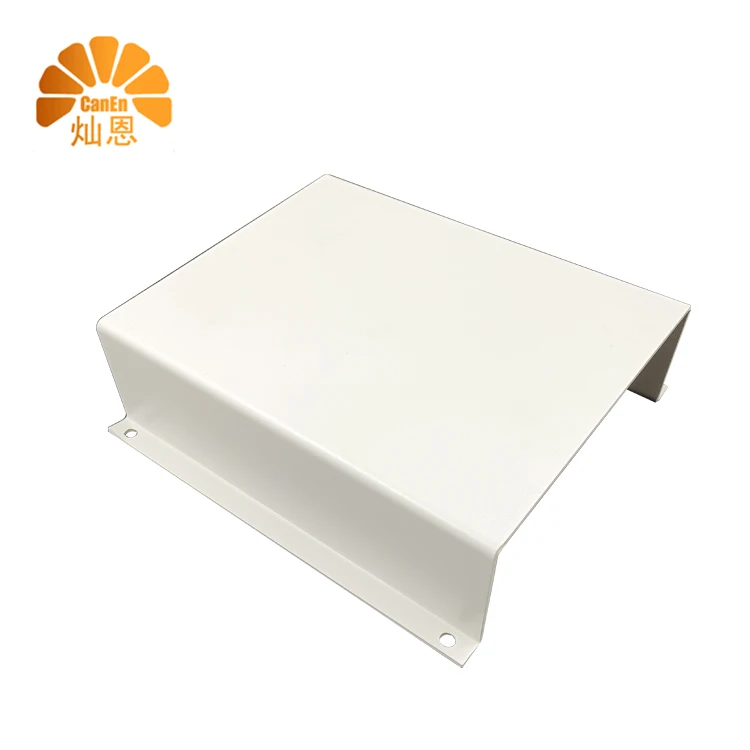 Metal Case Custom Sheet Metal Fabrication Work Electric Electronical Processing Panel Box U Shaped Plate Cover 4 Holes