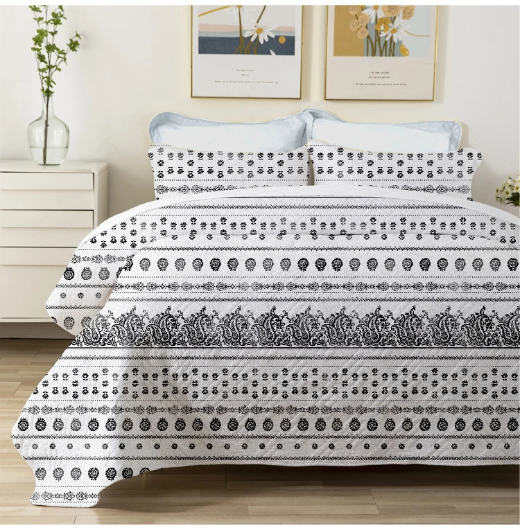 Aoyatex quilt bedding cover bedspread on bed for king size customized printed bedspread