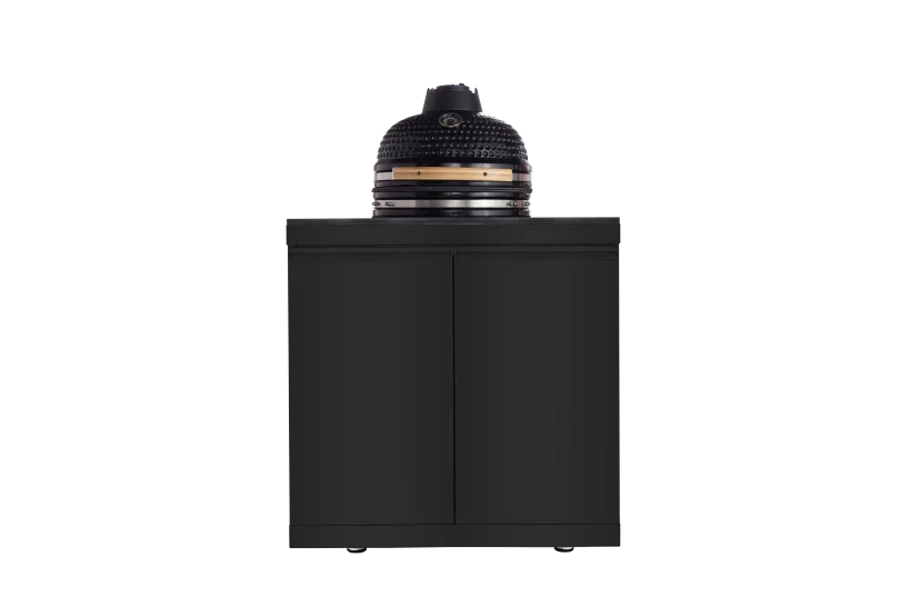 High Quality Black Stainless Steel Outdoor Kitchen with Kamado Egg Grill