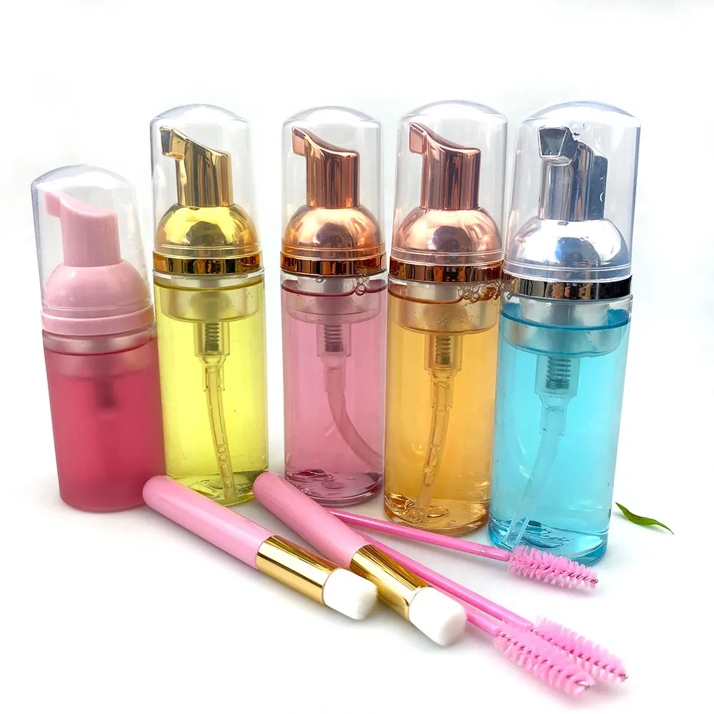 custom bulk private label foam cleanser 50ml lash foam cleanser kit gentle eyelash shampoo