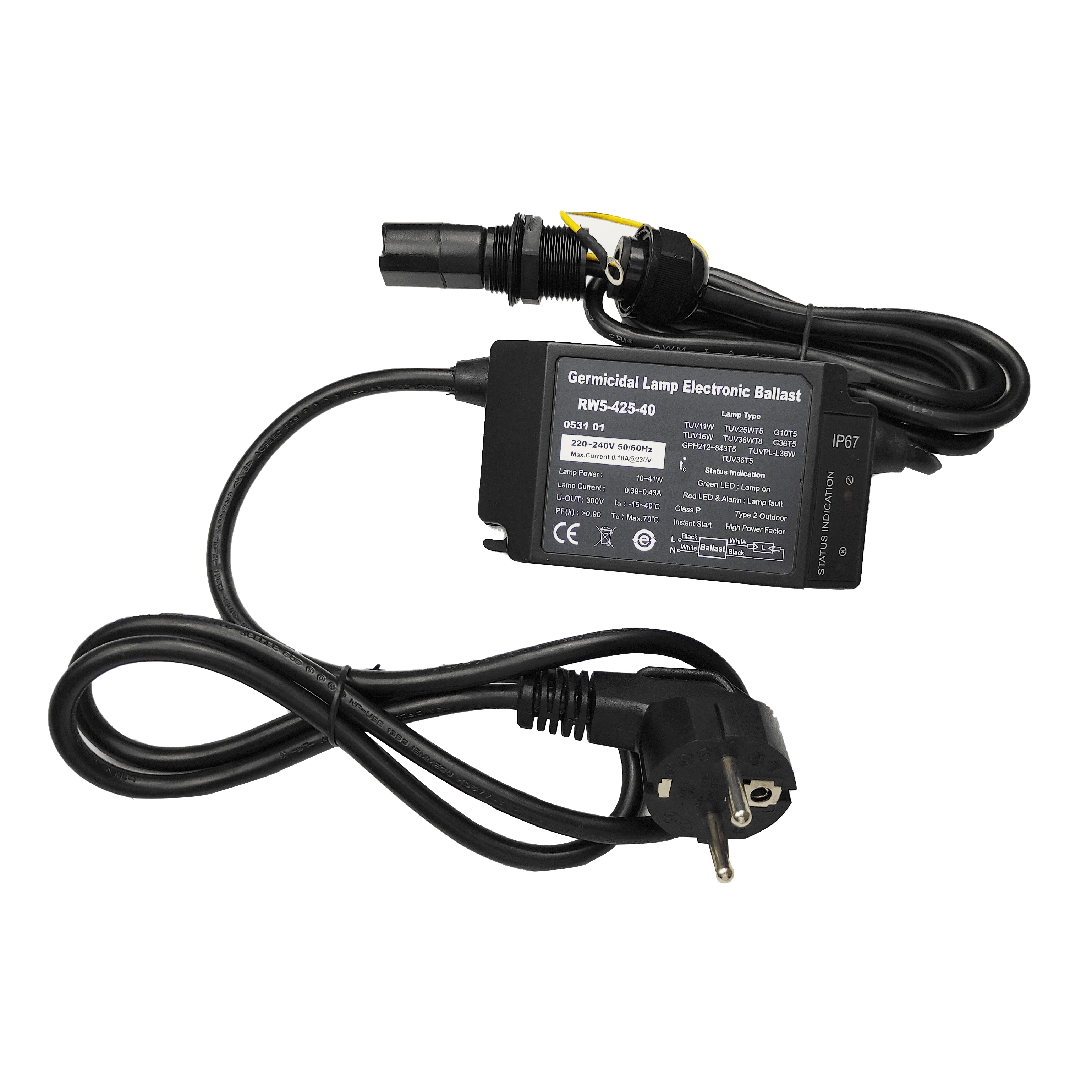 Customization Germicidal UV Lamp Electrcnic Ballast RW5-425-40 220-240V UV lamp 10~40W