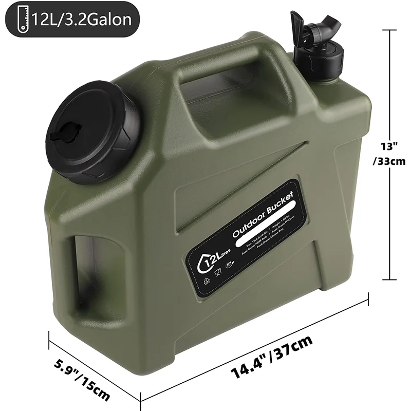 Factory Cheap Price 3.2 Gallon Water Jug  Portable Water Bucket Hiking Backpack Portable Water Storage Tank