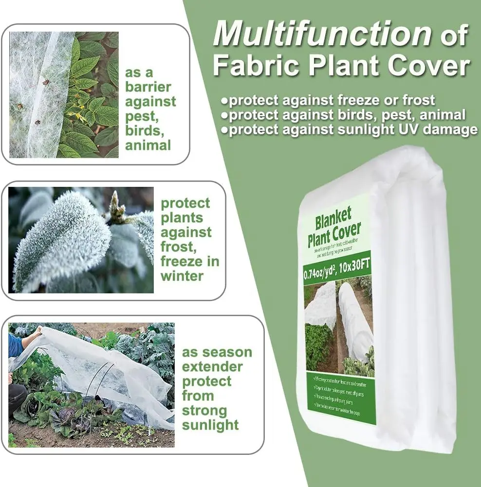 Plant Covers Freeze Protection Outdoor 3*9m Nonwovens Floating Row Fabric Garden Cover Winter Frost Sun Pest Protection