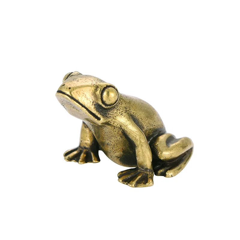 Antique copper made old frog bronze ornaments toad decoration brass cast ornament