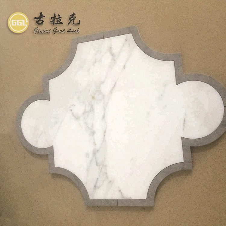 Pure White Color Marble Wall Tile for Interior Kitchen Backsplash