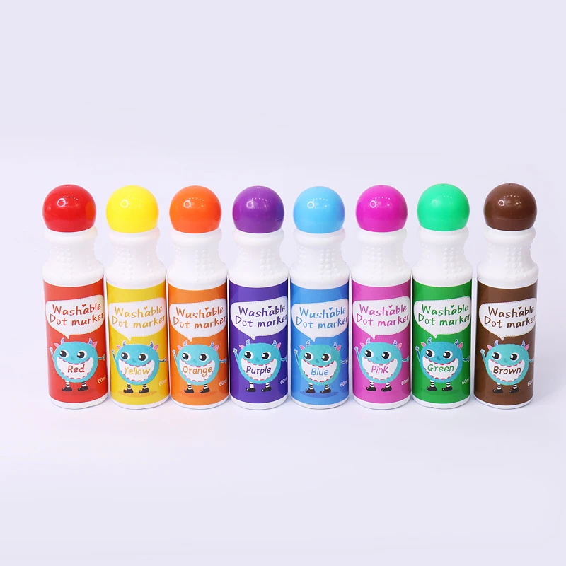 superdots kids washable coloring dot art markers, 2oz easy grip Colorful Vibrant safe ink painting drawing graffiti bingo marker