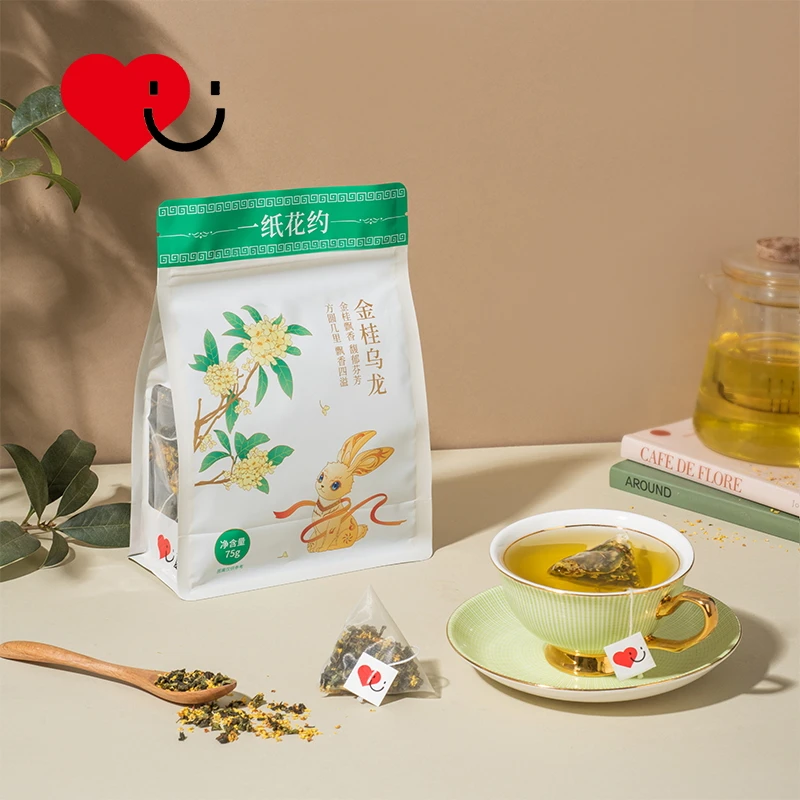Sweet-scented osmanthus oolong tea cold and hot bubble can bubble nylon triangle bag pyramid tea bag