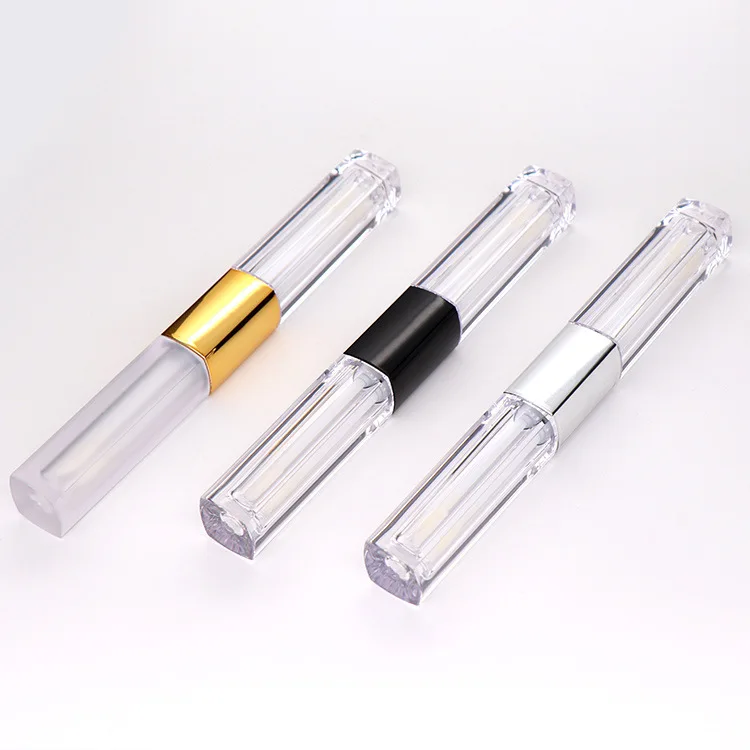 
China Factory Price Eco Friendly Cosmetic Empty Lip Gloss Tube Double Head 