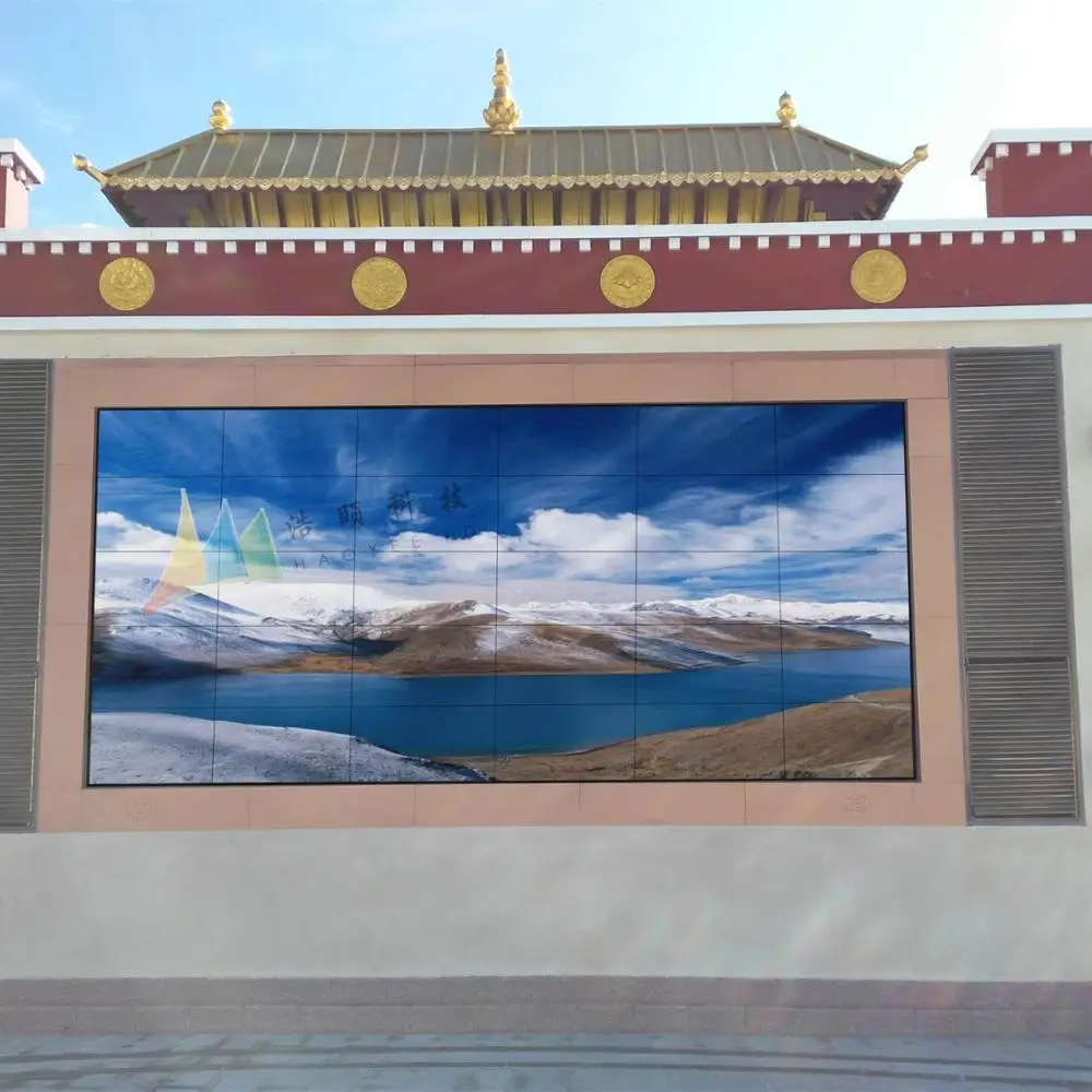 Lcd screen 55 inch floor standing big screen video wall outdoor Signage large TV with morden design