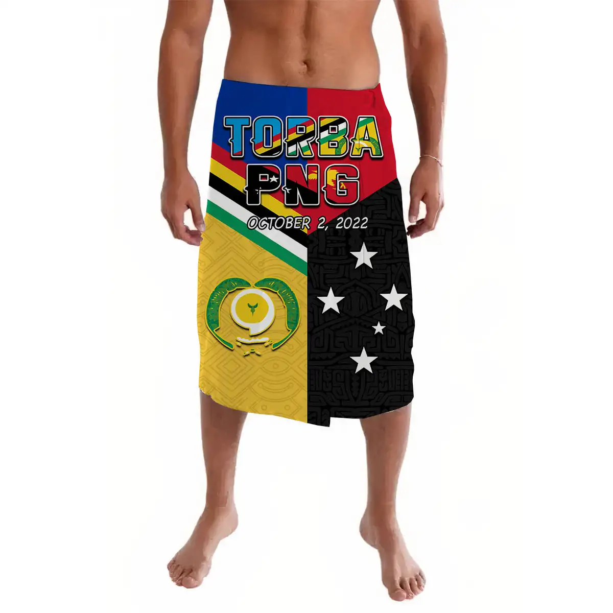 Birds Of Paradise Lavalava Papua New Guinea Design ie faitaga OEM Wholesale Mens Casual Aboriginal Half Skirt Tribal Island Wear