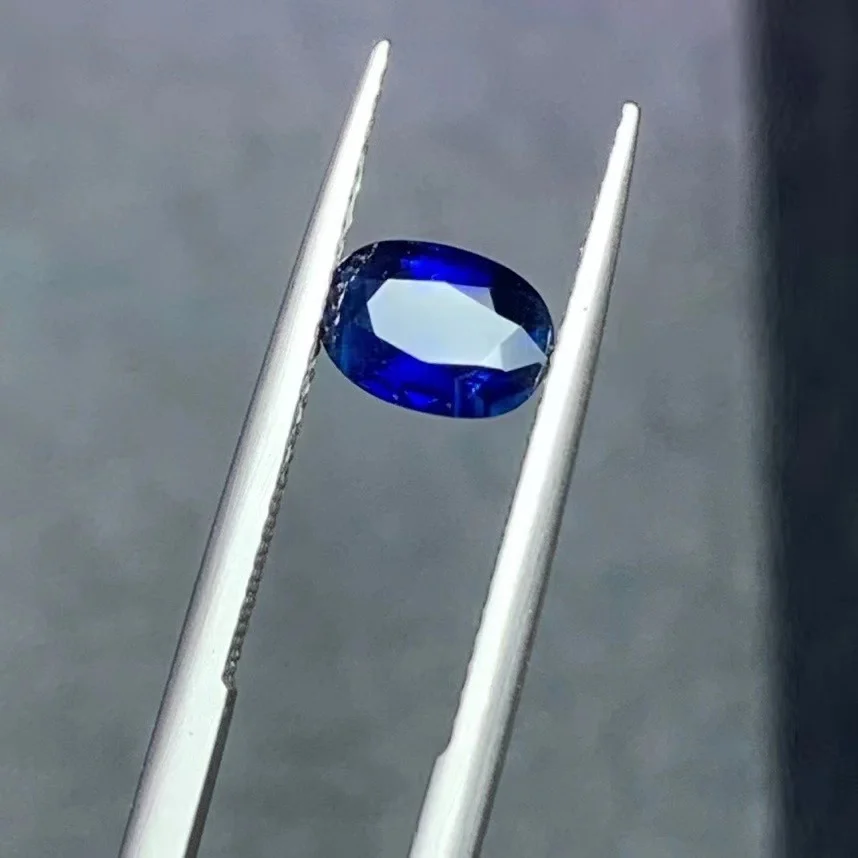 AAA Grade Natural Mozambique Sapphire Blue Corundum Gemstone in Oval Star Cut Lab Created IGI Certified for Jewelry Making