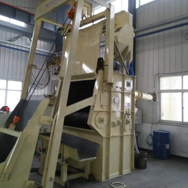 Q32 Tumble belt crawler type RFQ shot blasting machine cleaning for small size workpiece