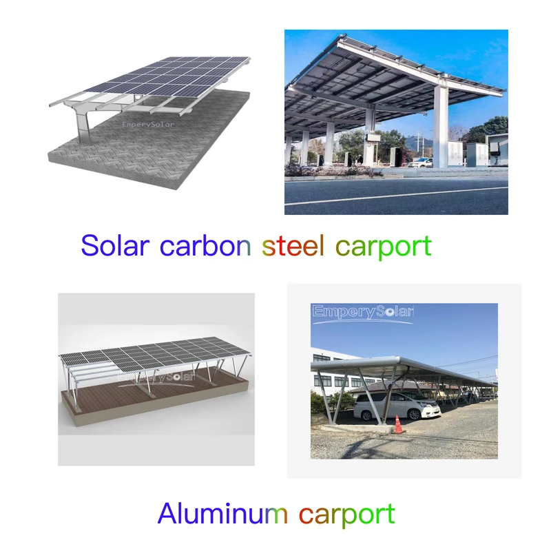 New Design Carbon Steel Solar Panel Mounting System parking car Waterproof Photovoltaic Steel Single Column Carport Solar Mount