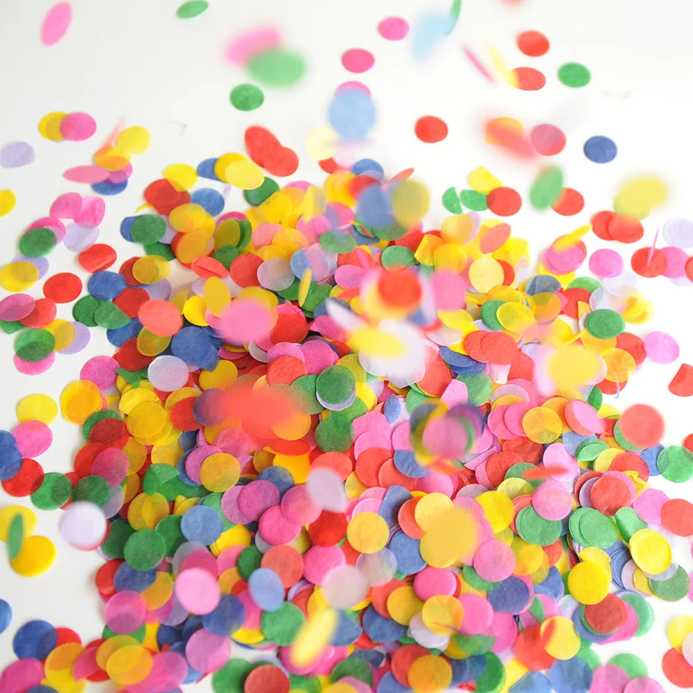Colored Mini Confetti 1*1cm Square Tissue Paper Confetti For Party And Wedding