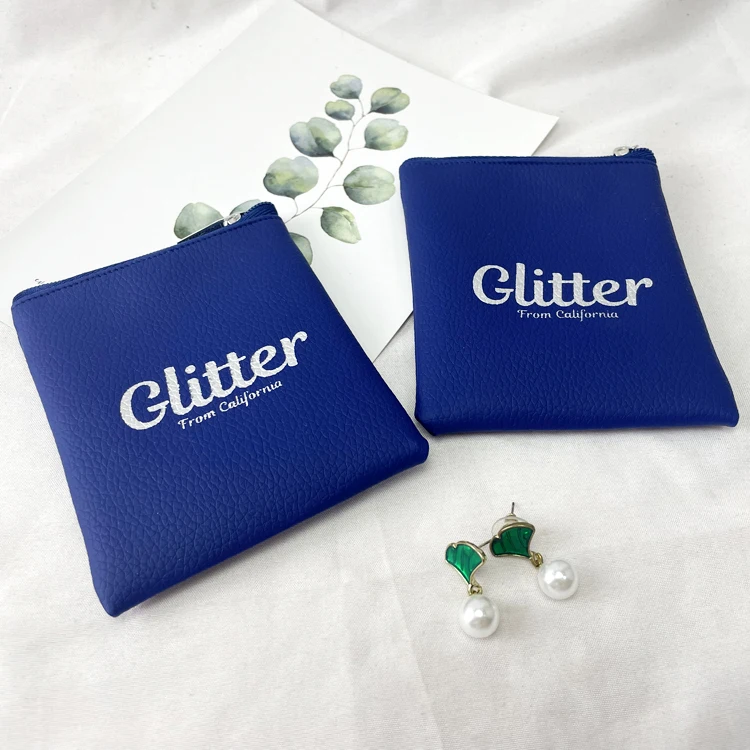 Изготовленный на заказ PU кожаная сумка ювелирные изделия Упаковочные кольца дисплей ювелирные изделия кожаная сумка мешочек с напечатанным логотипом