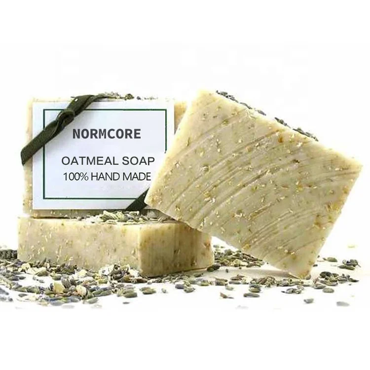 Oem 100% Natural Organic Honey Oatmeal Exfoliating Bath Soap for Women and Men