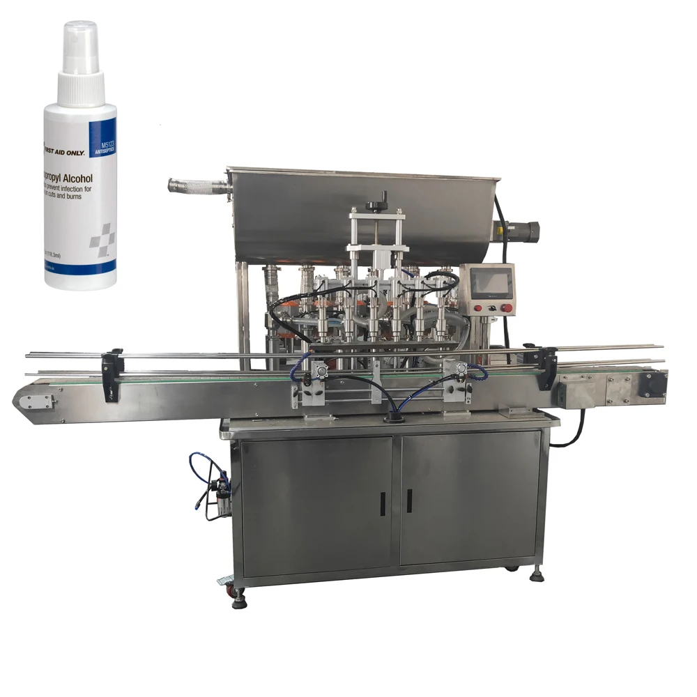 For 50ml 100ml pump bottle cylinder piston alcohol bottle spray filling machine