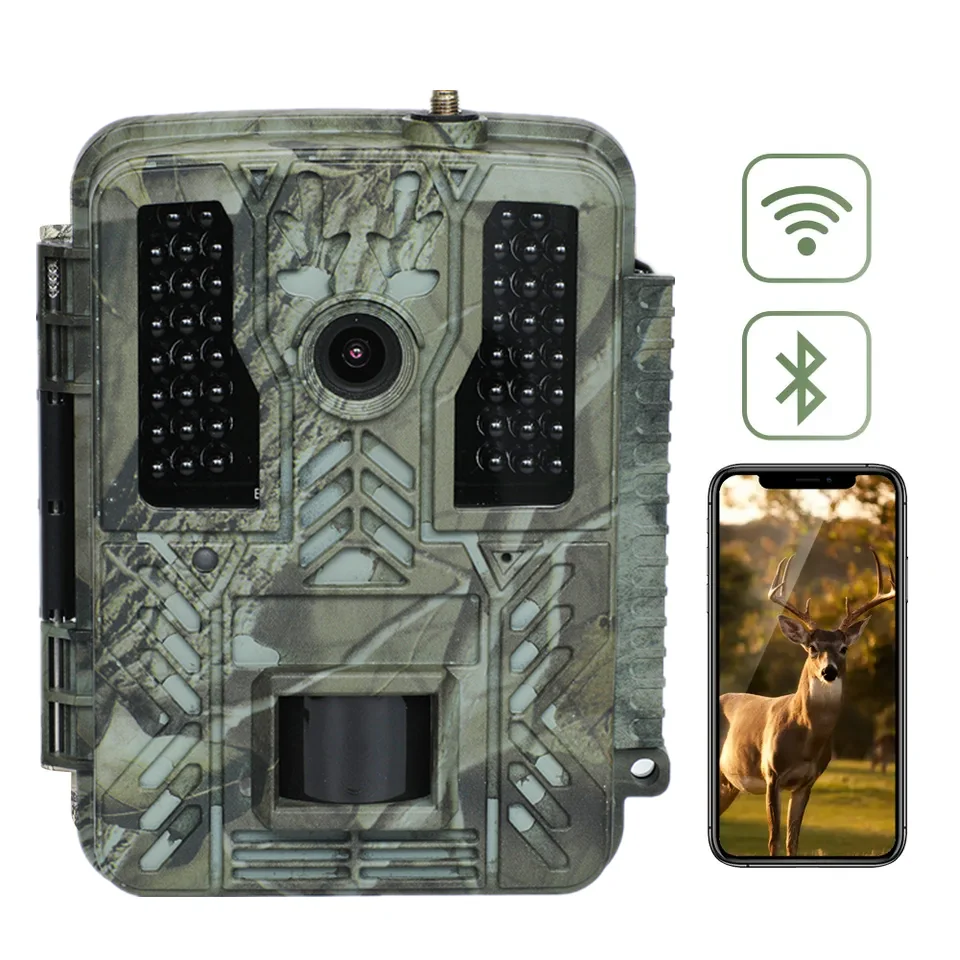 Newing 4K APP Video Bluetooth&WiFi camera Night Vision 30m video motion detector Wildlife Motion Activated hunting camera
