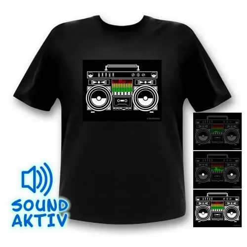 Hot Selling Panel Tshirt Party Sound Active,led Tshirts Sound Active Flashing Customizable Design for Party,Festival