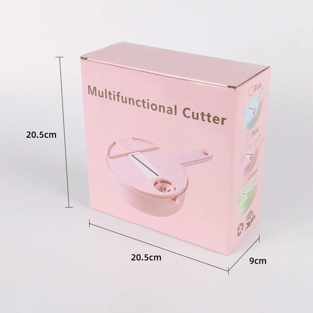 New Design Kitchen utensil 12 in 1  Hand-pulled Multifunctional Vegetable chopper /cutter/slicer   and salad spinner