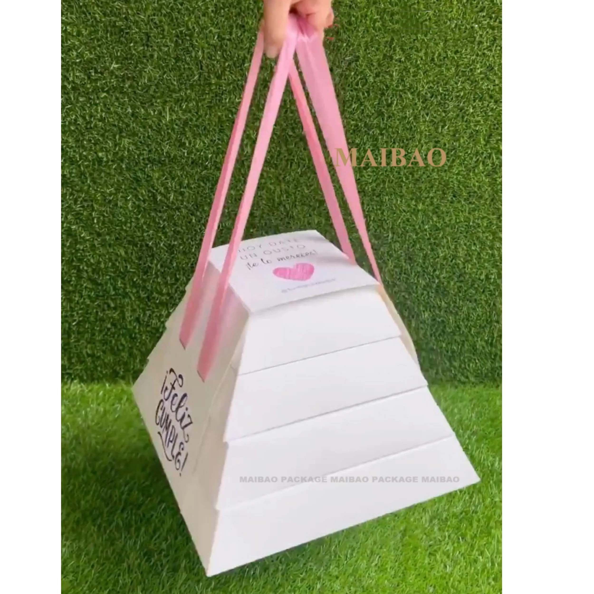 Exquisite Pyramid Anniversary Holiday Gift Box For Premium Packaging Gift Mother Day Box Festival Manufactured By China Factory