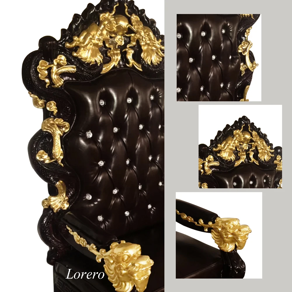 Hotel Furniture sofa with Pu leather king  queen throne  chair roya style emperor chair