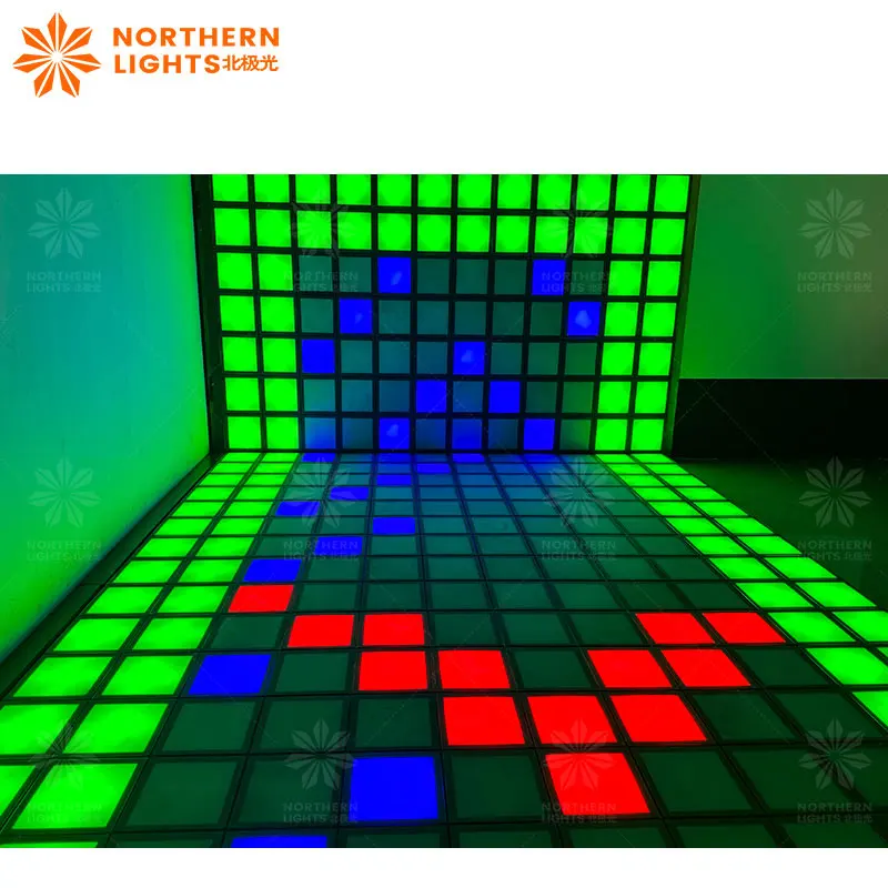 Stage Grid Machine Light Jumping Floor LED Interactive Ground Grid Machine Jumping Movement