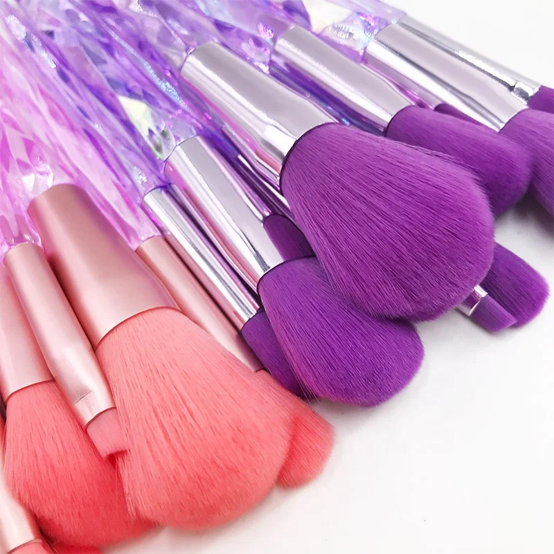 Makeup Brushes Set Cosmetic Powder Eye Shadow Foundation Blush Blending Beauty Holographic Make Up Brushes with Custom Box