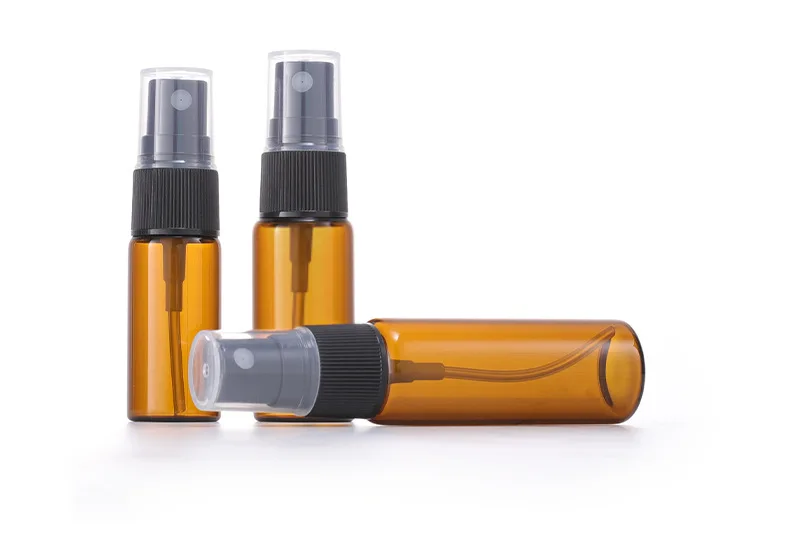 5ml 10ml 15ml 20ml Amber Transparent Small Glass Perfume Bottle Mini Portable Refillable Atomizer For Fragrant Oil Packaging