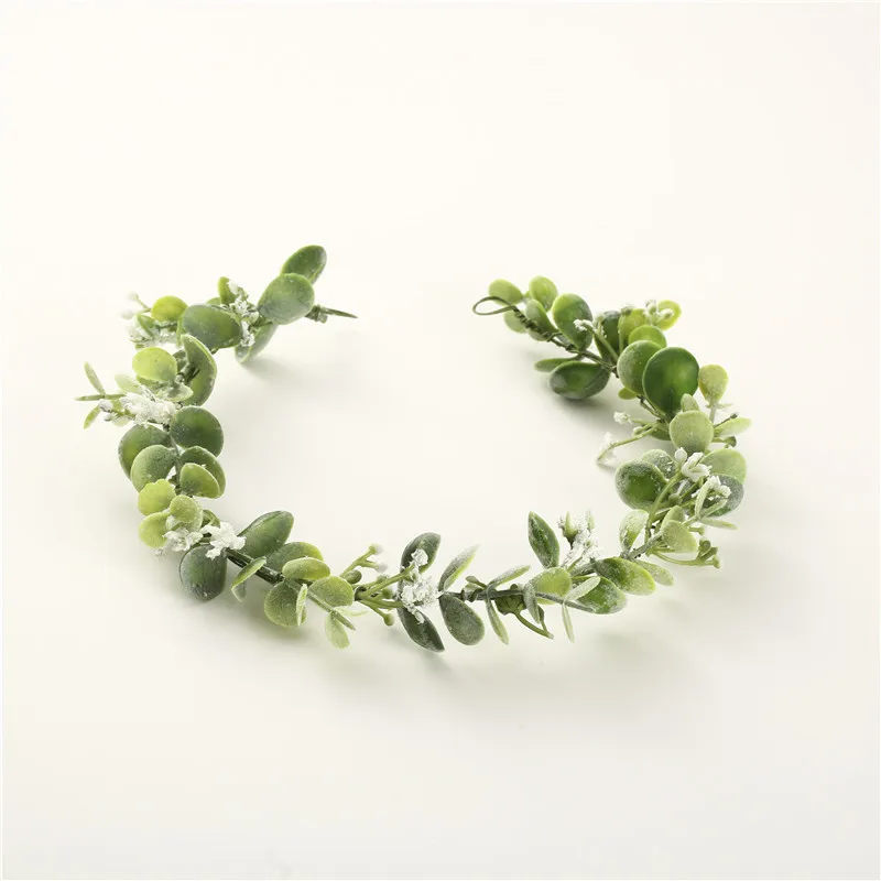 Artificial Floral Crown Bridal Headpiece Greenery Crown for Wedding Ceremony Party Festival