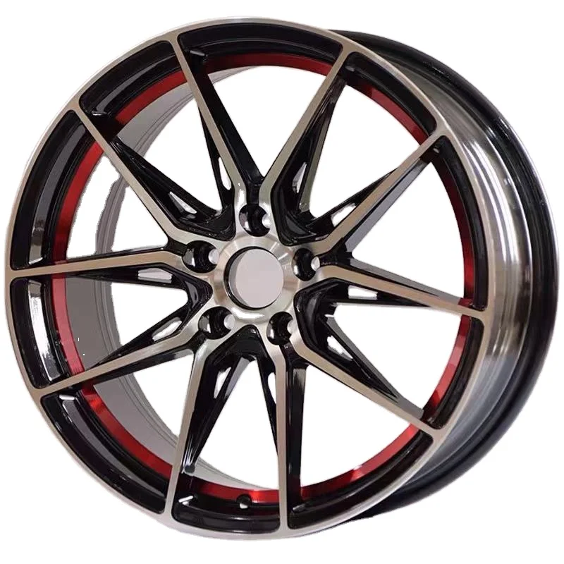 best price red ring aluminum alloy wheels universal car wheel rim 4*100/4*114.3 16 inch