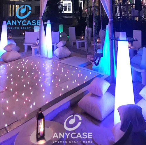 Portable starlit light led dance floor video wedding dance floor for events