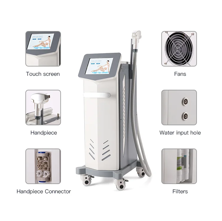 DIMEI Permanent Female Epilator 808nm Fiber Coupled Laser Diode Painless Hair Removal Machine for Sale