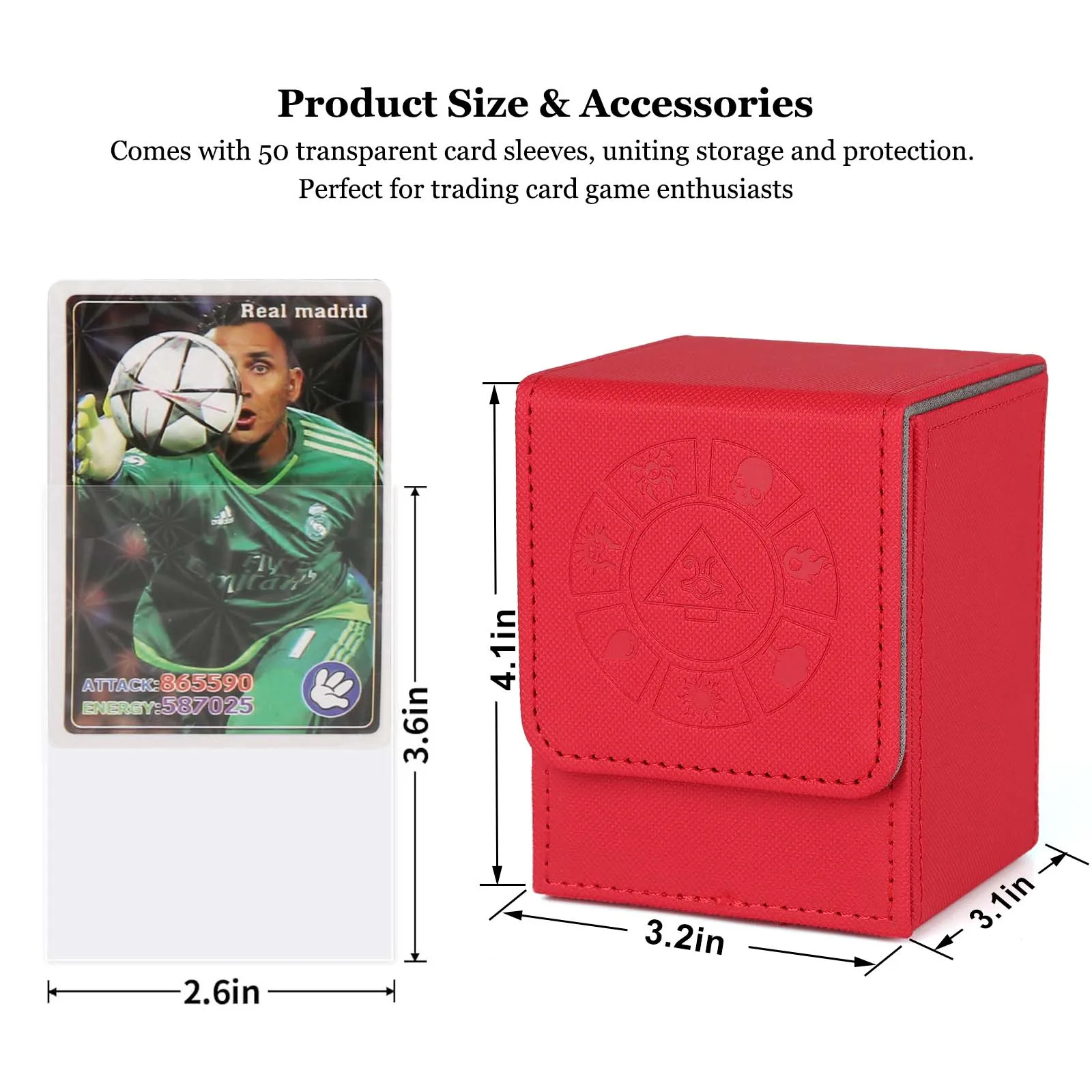 Factory Custom PU leather eva case magic box card protector storage box playing card case