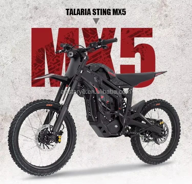 2025 Talaria Sting MX5 PRo 72 В 13400 Вт Гидравлический дисковый тормоз с 40ah алюминиевый сплав Электрический мотоцикл для продажи