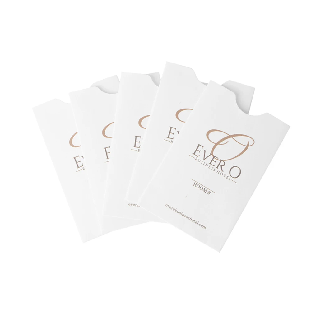 custom cheap hotel key card holder envelopes with custom logo printing
