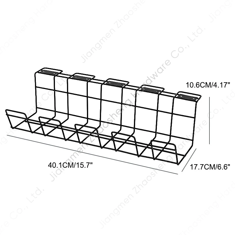 Office Computer Charging Wire Cord Cable Box Desktop Organizer Metal Tray Rack Under Desk Cable Management Cable Holder