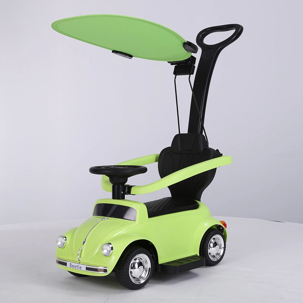 License Pink mini car for baby Ride On Car baby electric car with push bar