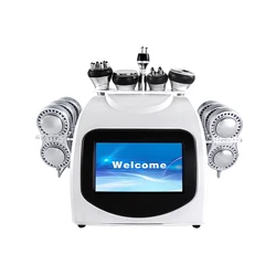 6 in 1 High Quality 80k / 40k Vacuum Cavitation System Body Shaping Rf Cavitation Slimming Machine 80k with 6 EMS Pads