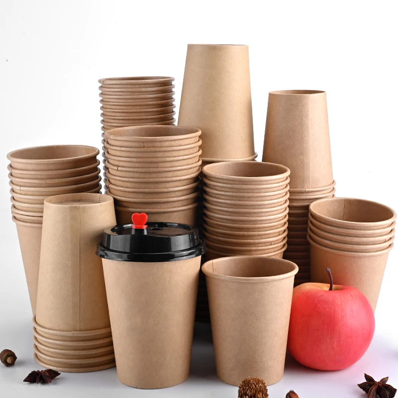 Disposable Single Wall Paper Cup For Hot Drink Custom Logo Accept 8/12/16oz Cup Paper For Coffee Cup And Hot Drinks