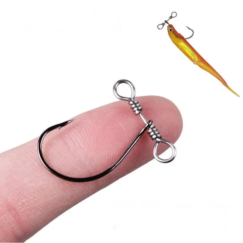 NEW OEM Fish Hook Barb Barbed Crank Hooks Accessories Feeder Snaps Pin Bearing Connector for Rolling Swivel Fishing