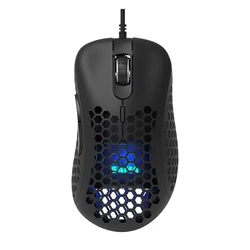 SAMA Top Selling Wired Mice Ergonomics ABS RGB Backlight 6d Keys Up To 6400dpi Lightweight Honeycomb Optical Sensor Gaming Mouse