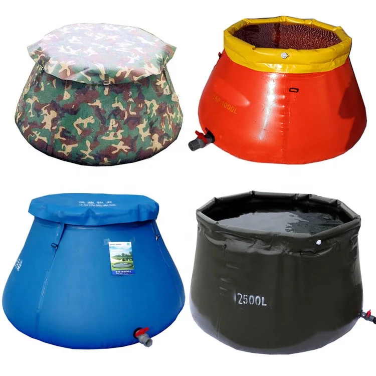 Collapsible water bottle foldable water storage bladder 1500l water bladders hydration